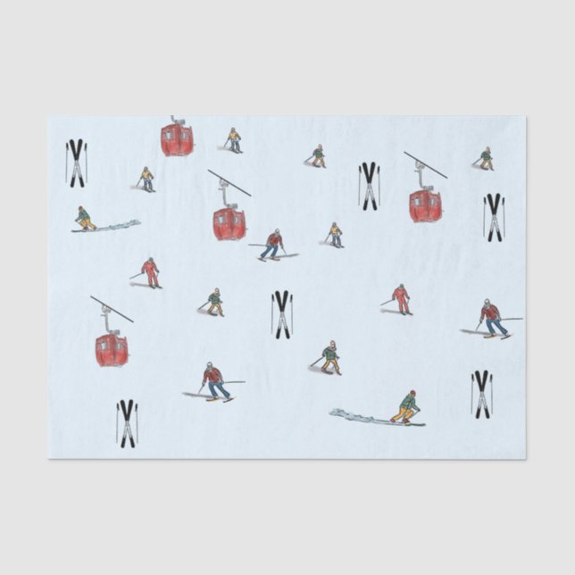 Skifahren Seidenpapier (Vorderseite)