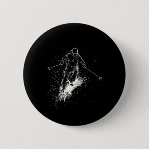 Skifahren Silhouette 2 Button
