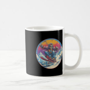 Skifahren Skelett Retro Skifahrer Totenkopf Berg S Kaffeetasse