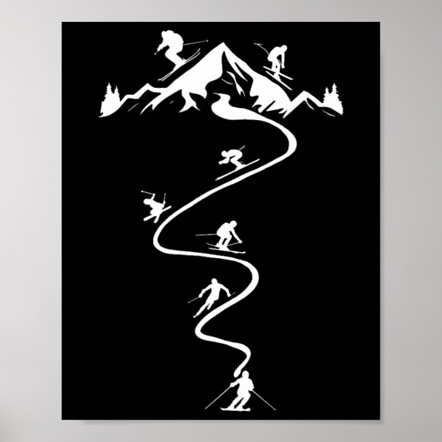 Skifahren Ski Alpin Poster (Vorne)