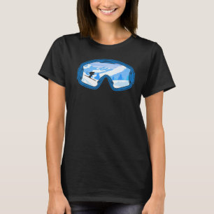 Skifahren Ski Goggles Berge Skifahren Wintersport T-Shirt