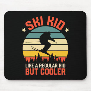 Skifahren Ski-Kind wie ein normales Kind, aber coo Mousepad