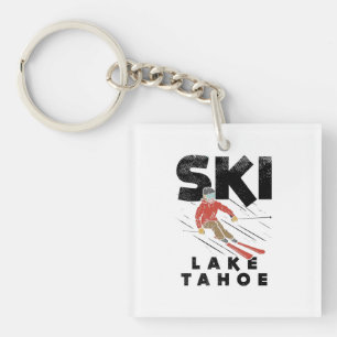 Skifahren - Ski Lake Tahoe Schlüsselanhänger