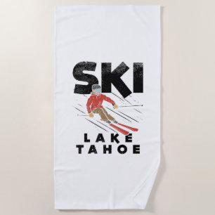 Skifahren - Ski Lake Tahoe Strandtuch