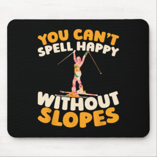 Skifahren Ski - Wintersport Skifahrer _1 Mousepad