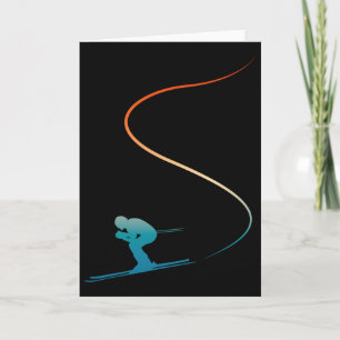 Skifahren Skiausrüstung Retro Vintage Nordischer S Karte