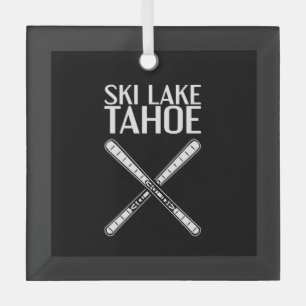 Skifahren - Skigebiet Lake Tahoe Ornament Aus Glas