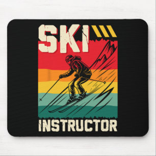 Skifahren Skilehrer Skigebiet Lustiger Trainer _1 Mousepad