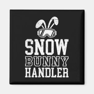 Skifahren Snow Bunny Handler Lustiger Skifahrer Lu Magnet