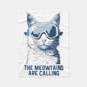 Skifahren Snowboard Katze Lustig Die Meowtains Ruf Fleecedecke