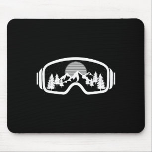 Skifahren Snowboard-Shirt Skibrille Schneebedeckte Mousepad