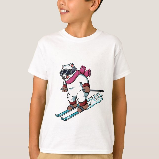 Skifahren  T-Shirt (Vorderseite)