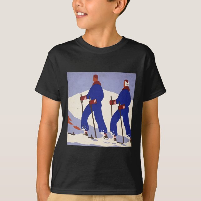 Skifahren T-Shirt (Vorderseite)