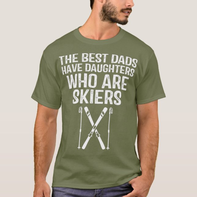 Skifahren Vater Geschenk Der beste Vater, der Töch T-Shirt (Vorderseite)