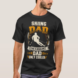 Skifahren-Vater-regelmäßiger Vater nur cooler T-Shirt