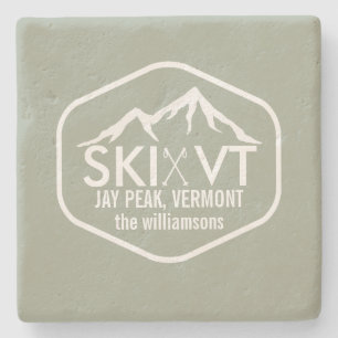 Skifahren Vermont Rustikal Jay Peak, Stowe, Killin Steinuntersetzer