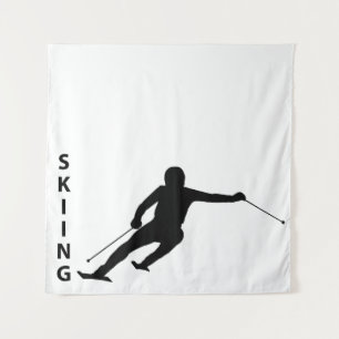 Skifahren Wandteppich