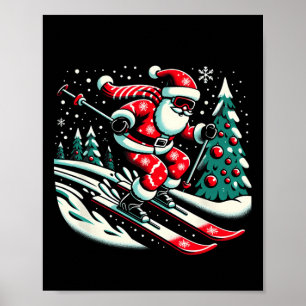 Skifahren Weihnachten Ski Winter Sport X-mas Paja Poster