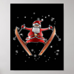 Skifahren Weihnachten Ski Winter Sport X-mas Paja Poster