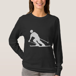 Skifahren - Weiß T-Shirt