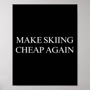 Skifahren wieder billig poster