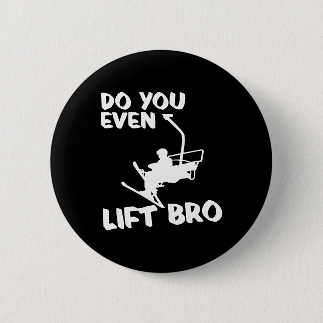 Skifahren Wintersportgeschenk - Skifahren Ski Sie  Button (Vorderseite)