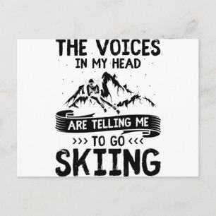 Skifahren   Wintersportski-Berge Geschenke Postkarte