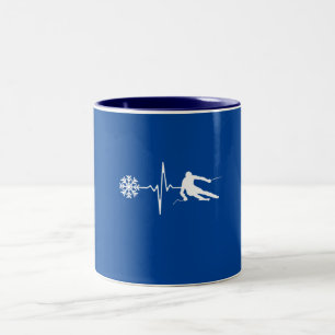 Skifahren Zweifarbige Tasse