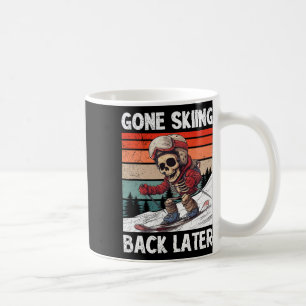 Skifahrende Kinder beim Skifahren Ck später Lustig Kaffeetasse