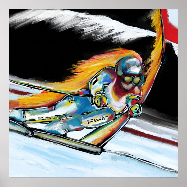 SKIFAHRENDE KUNST POSTER (Vorne)