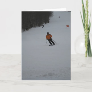 Skifahrengrußkarte Karte