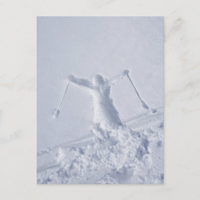 Skifahrer 2 postkarte (Vorderseite)