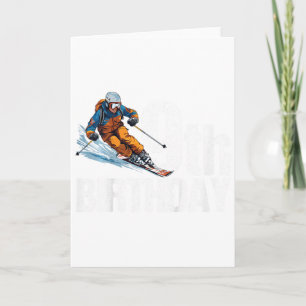 Skifahrer 9. Geburtstag Ski Junge Mädchen 9. Gebur Karte