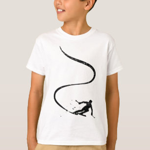 Skifahrer Abfahrt Berge Skisport Ski Skifahren Gif T-Shirt