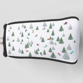 Skifahrer Abfahrtsskifahren Illustration  Golf Headcover
