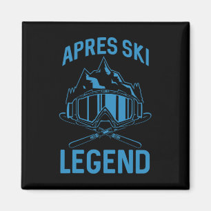 Skifahrer Apres Ski Liebhaber Legende Wintersportl Magnet