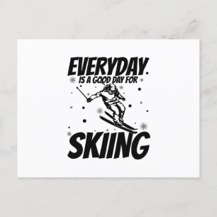 Skifahrer   Apres-Ski Skipisten - Urlaub Geschenk Postkarte
