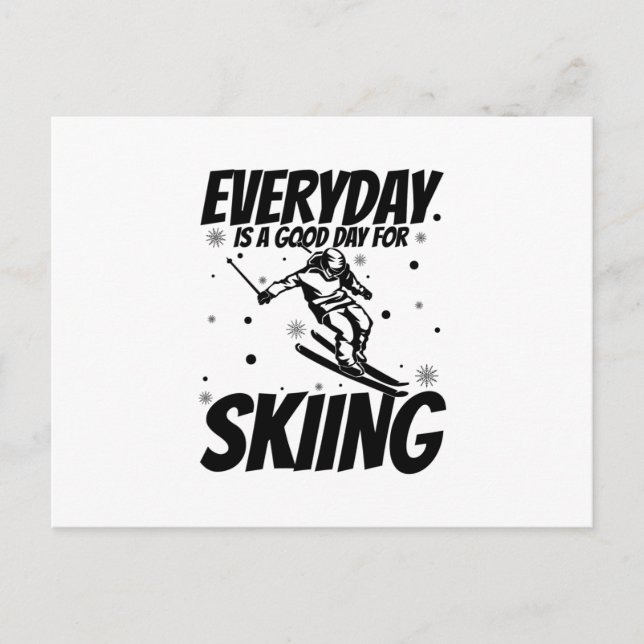 Skifahrer | Apres-Ski Skipisten - Urlaub Geschenk Postkarte (Vorderseite)