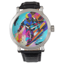 Skifahrer Armbanduhr