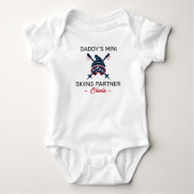 Skifahrer-Baby-Party – Dadas kleiner Skifahrer-Par