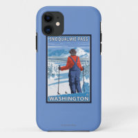 Skifahrer-Bewundern - Snoqualmie Durchlauf,