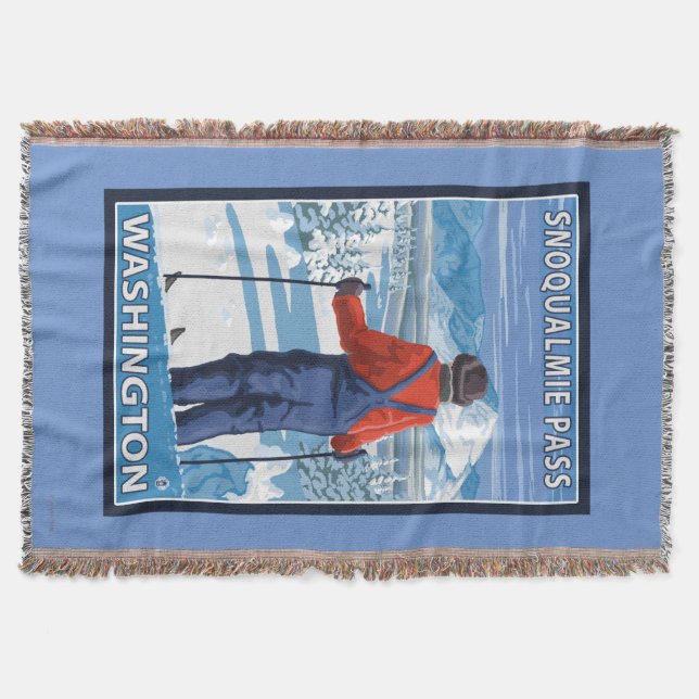 Skifahrer-Bewundern - Snoqualmie Durchlauf, Decke (Vorderseite)