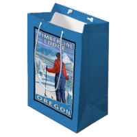 Skifahrer-Bewundern - Timberline-Häuschen, Oregon