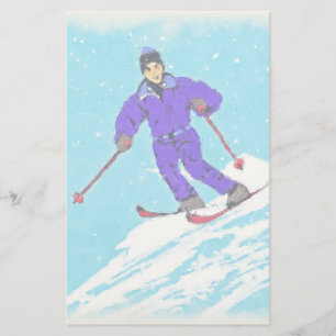 SKIFAHRER BRIEFPAPIER