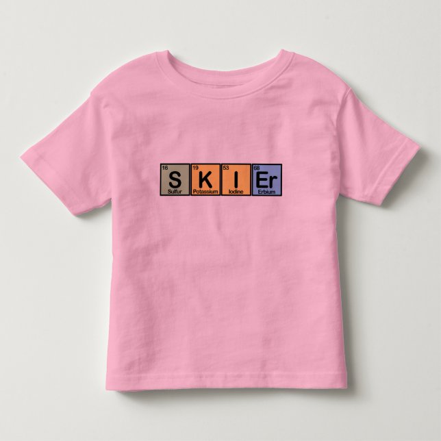 Skifahrer gemacht von den Elementen Kleinkind T-shirt (Vorderseite)