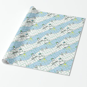 Skifahrer Geschenkpapier
