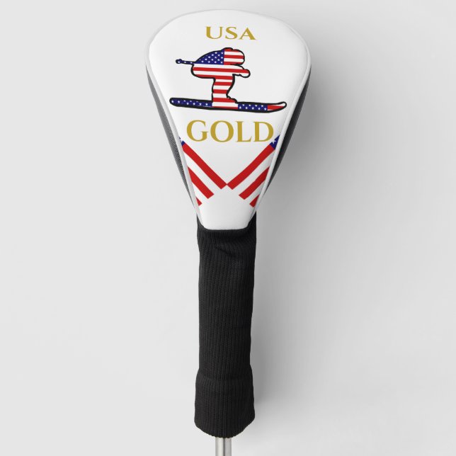 Skifahrer Golf Headcover (Vorderseite)