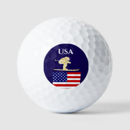 Skifahrer Golfball