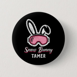 Skifahrer Lustiger Schneehase Tamer Lustiger Apres Button