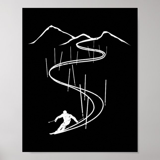 Skifahrer  poster (Vorne)